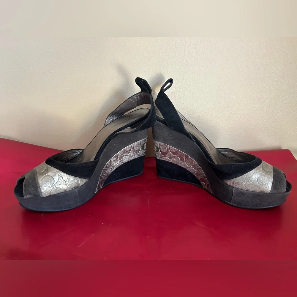 Coach Suede Wedges - Picture 7 of 13